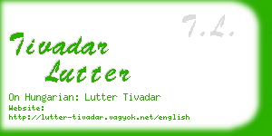 tivadar lutter business card